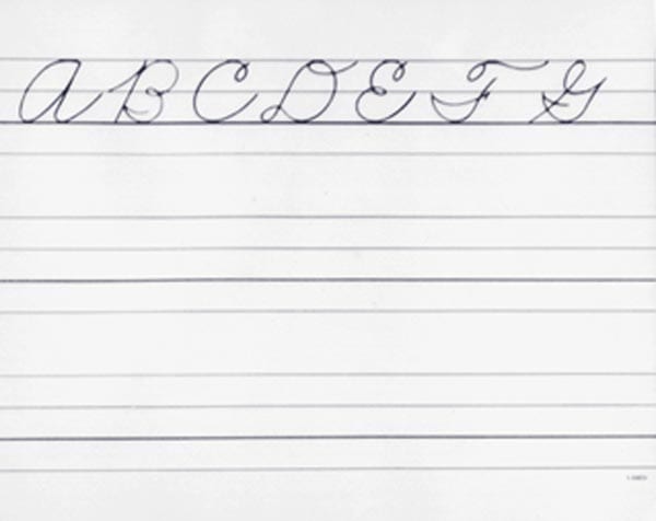 Beginner's Writing Paper with Alphabet: Lower Case Manuscript