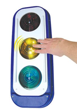 Traffic Light switch adapted teaching toy