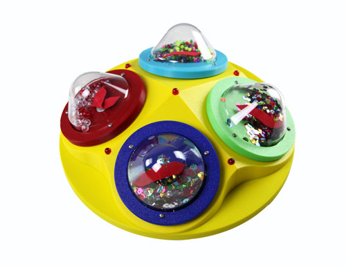 All That Glitters sensory activity center with glitter domes