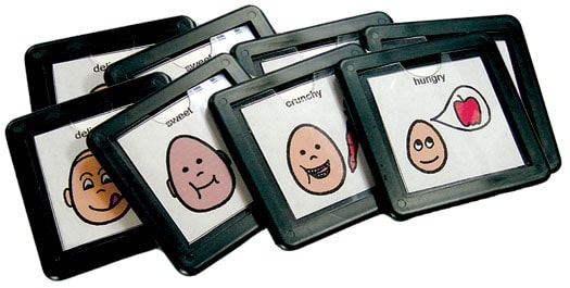 3X3 BLACK ICON HOLDERS (SET OF 8)