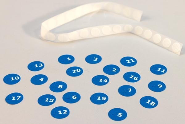 Touch, Label, and Learn Poster: Human Skeleton Print-Embossed Number Labels