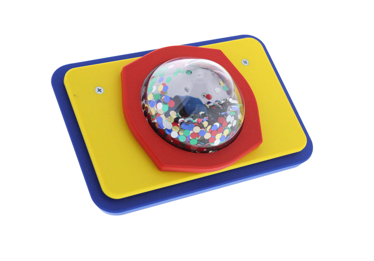 Mini Dome sensory toy with colorful confetti