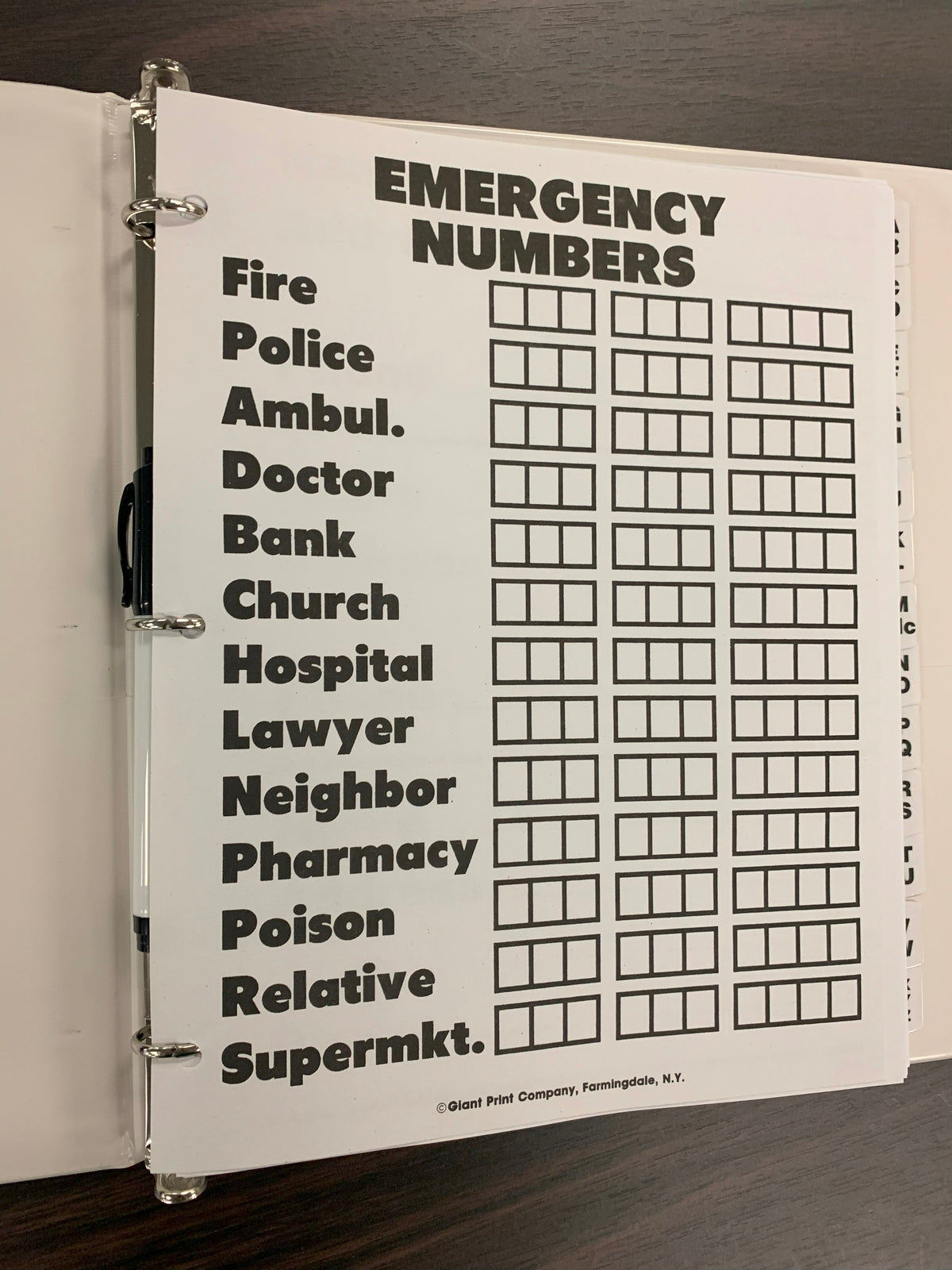 Giant Address Book