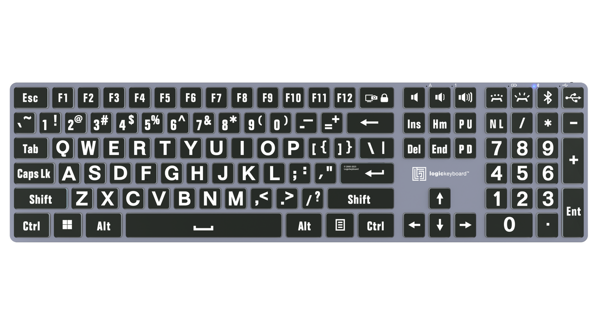 Titan Wired or Wireless Large Print Backlit Keyboard