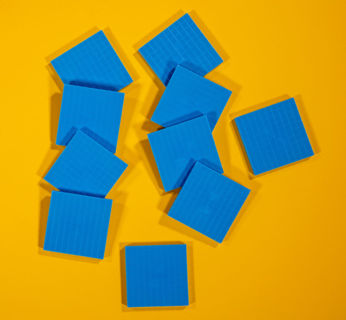 FOCUS in Mathematics: Base Ten Blocks, Flats (10 per set)
