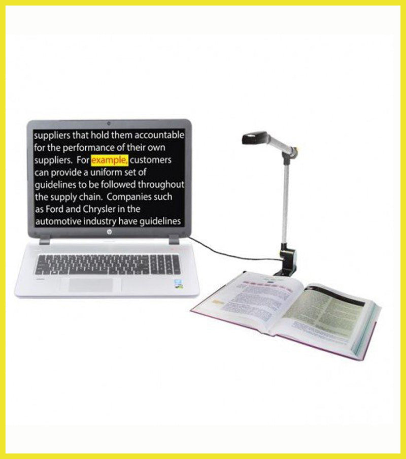 Picture of Pearl Document Reader, Laptop (not included) running OpenBook software