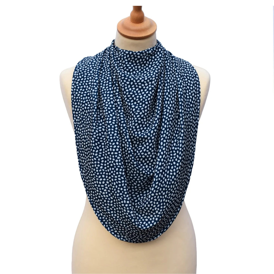 Scarf clothing protector on a mannequin