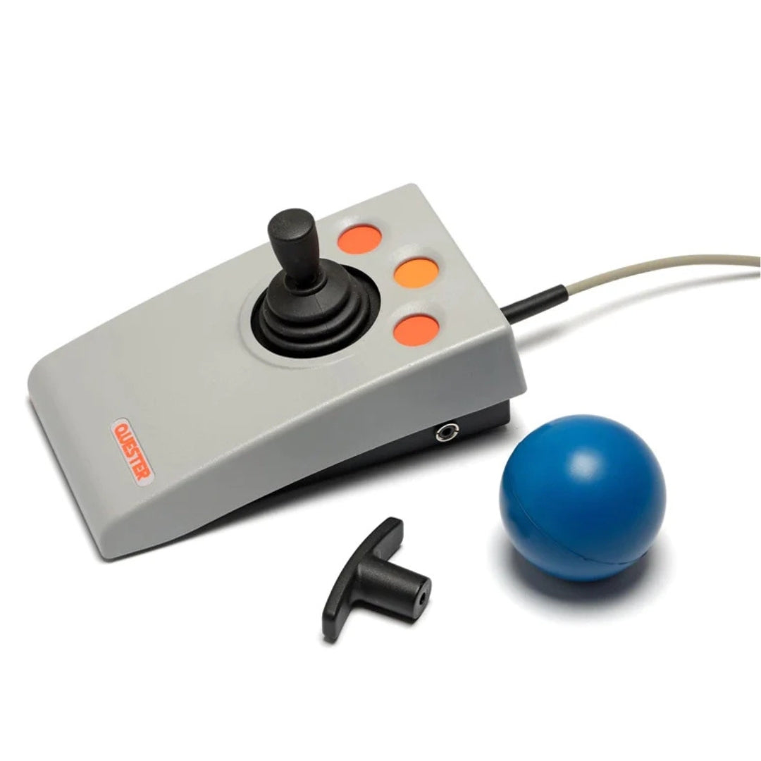 Accessible gaming joystick against a white background