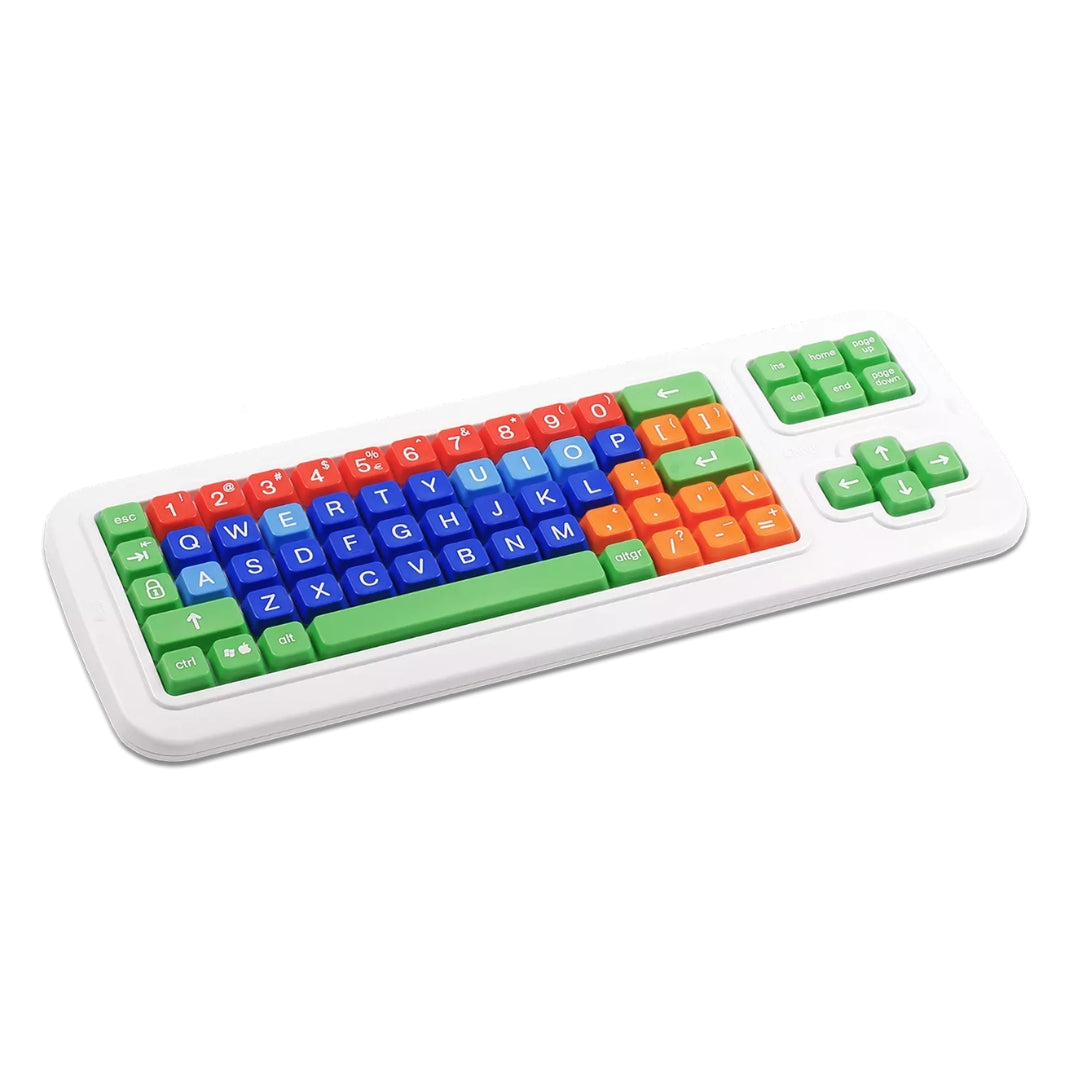 A multi-coloured  accessible keyboard
