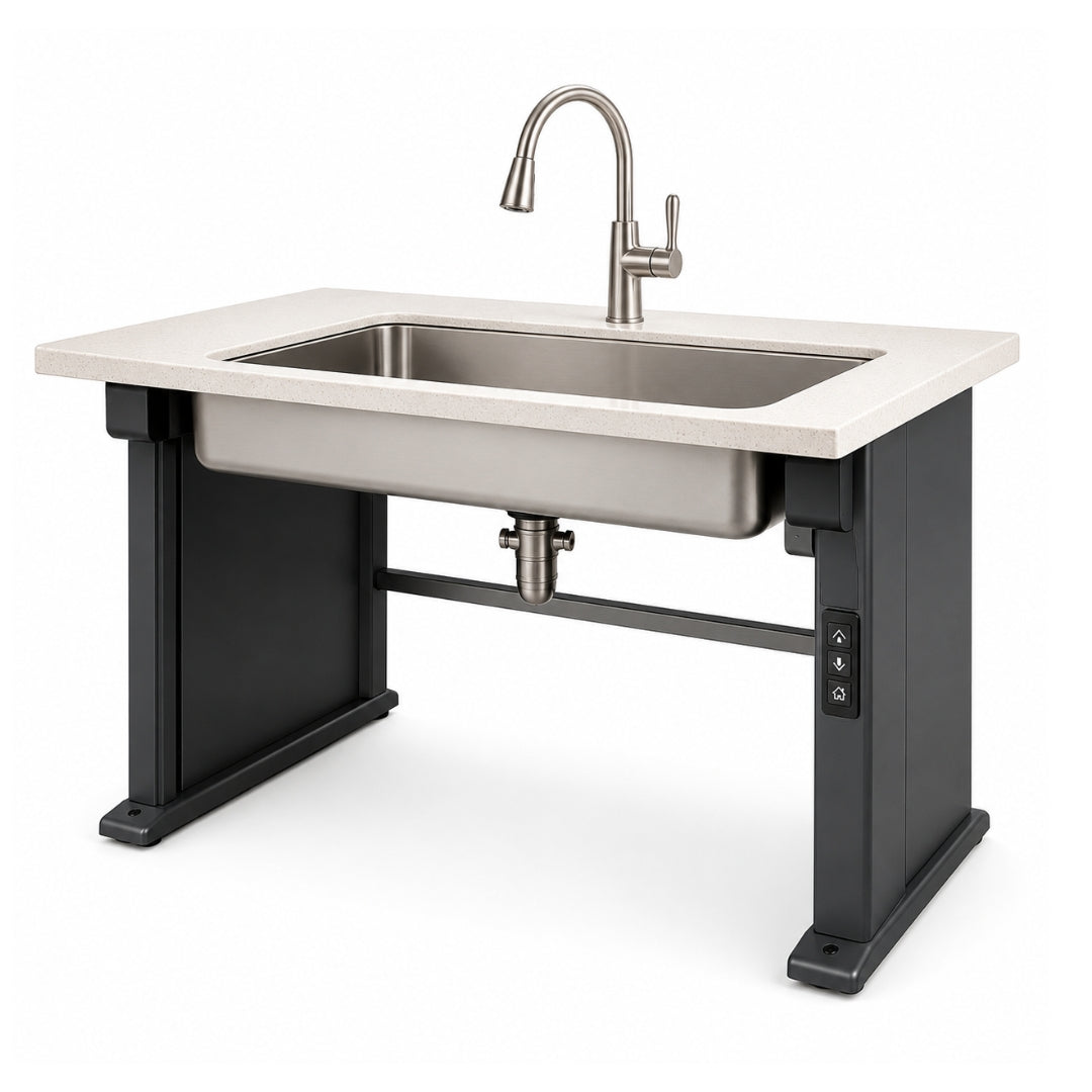 Accessible adjustable sink