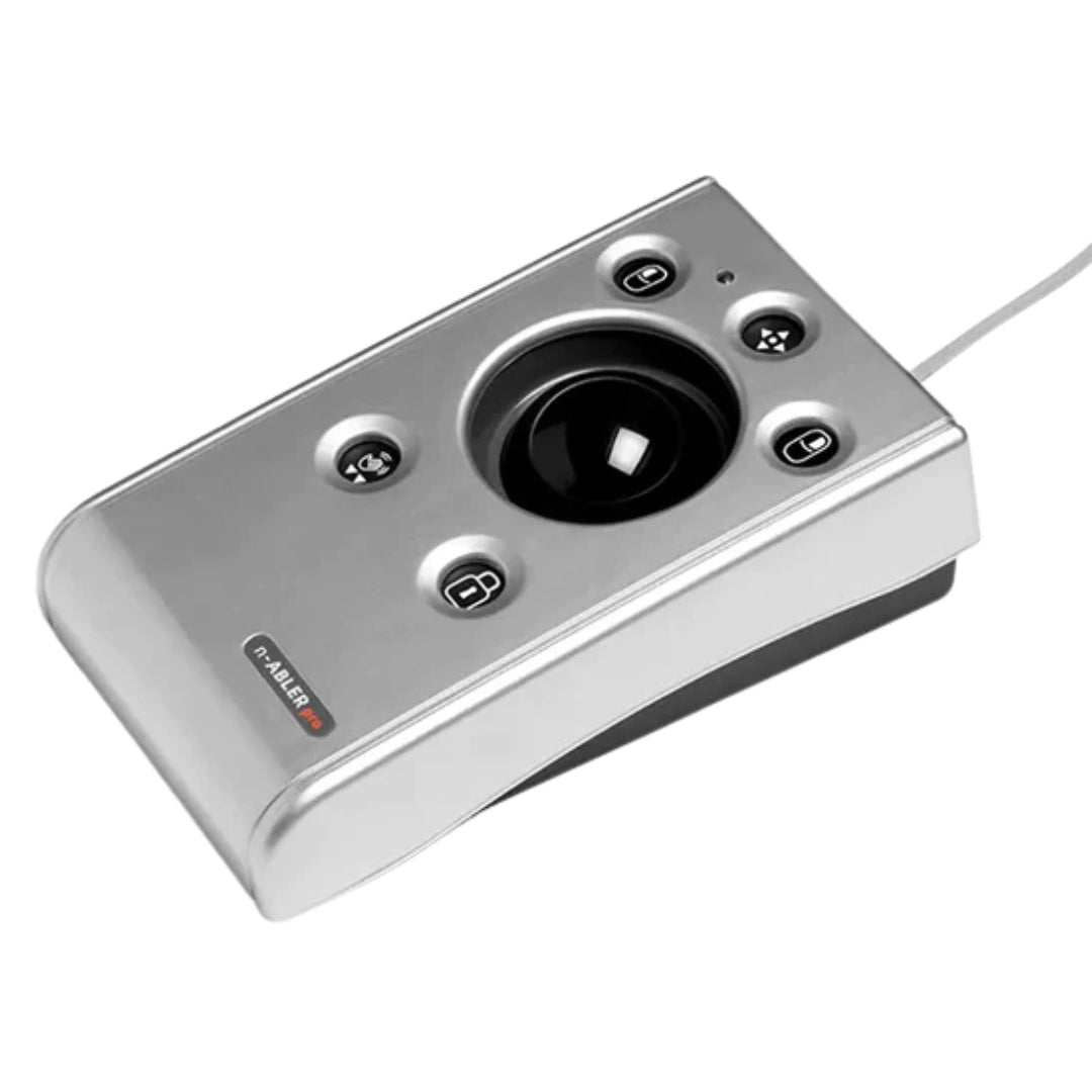 Trackball against a white background