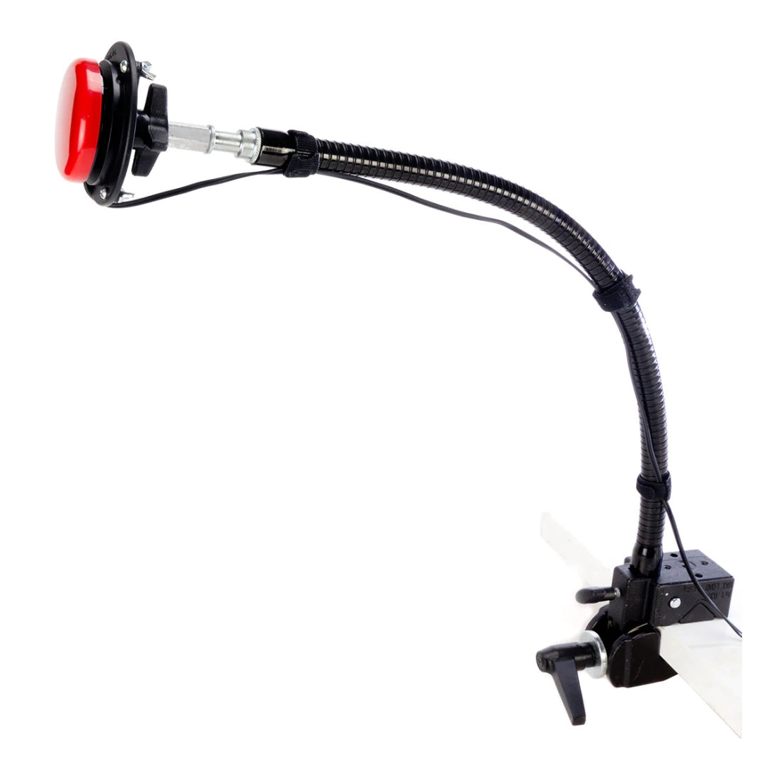Gooseneck Mount and switch attached to a table