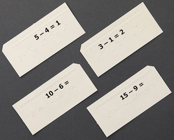 Math Drill Cards: Subtraction Facts (UEB)