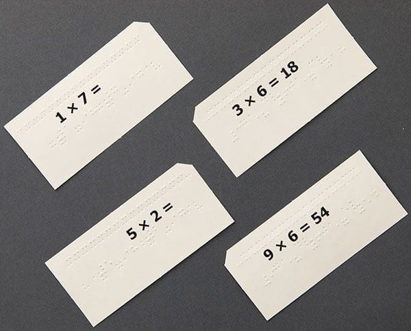 Math Drill Cards: Multiplication Facts (UEB)