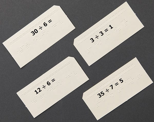 Math Drill Cards: Division Facts (UEB)