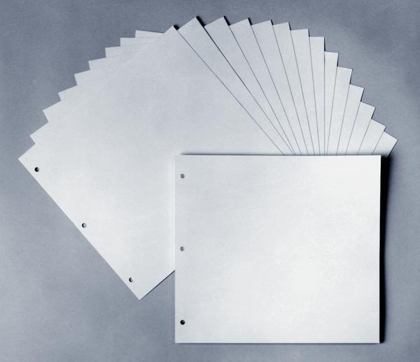 Dividers for Braille Notebooks, 3-Hole Punch: 12 x 11 Inches