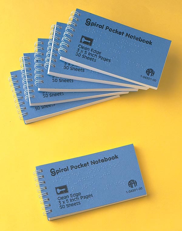 Spiral Pocket Notebook (for Braille)