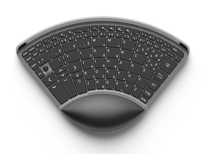 TiPy Keyboard - Wireless One Hand Keyboard with USB-C Cord