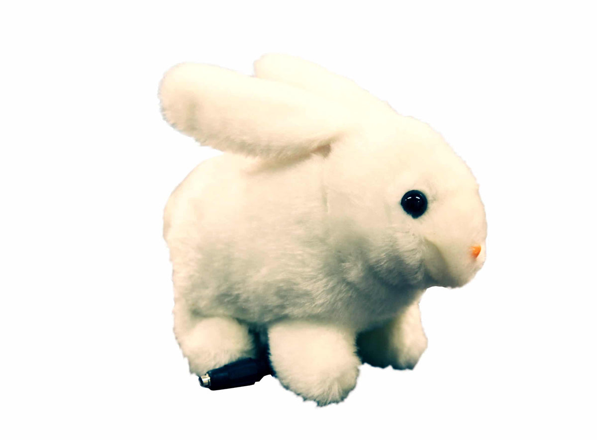 Floppy Bunny switch-adapted plush toy