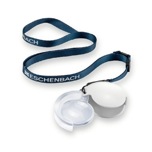 35mm Folding Pocket Magnifier - Mobilent White - 16 Diopter 4x Magnification Aspheric Lens Size