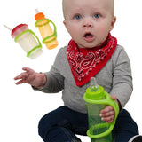 EaZyHold Two Pack Sippy Cup Bottle Holder 8.25" - Universal Cuff, Silicone Adaptive Grip Aid