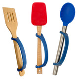 EaZyHold Navy Two Pack 8" - Universal Cuff, Silicone Adaptive Grip Aid