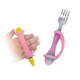 EaZyHold Pink Two Pack 4" - Universal Cuff, Silicone Adaptive Grip Aid