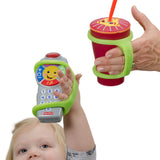 EaZyHold Two Pack Sippy Cup Bottle Holder 8.25" - Universal Cuff, Silicone Adaptive Grip Aid