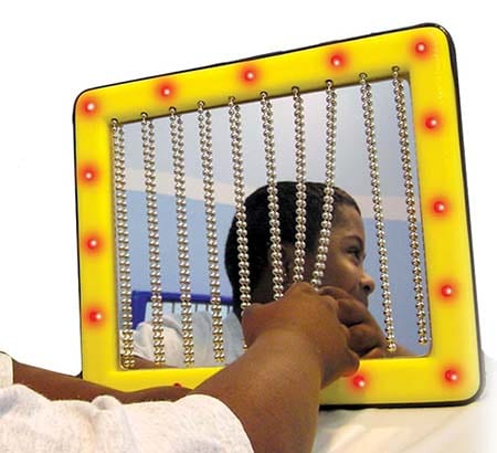 Peek-a-Boo Mirror with child