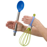 EaZyHold Blue Two Pack 5 1/4" - Universal Cuff, Silicone Adaptive Grip Aid