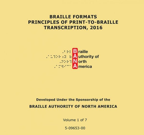 Braille Formats: Principles of Print-to-Braille Transcription, 2016 ...