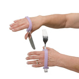EaZyHold Lavender Two Pack 5 1/4" - Universal Cuff, Silicone Adaptive Grip Aid