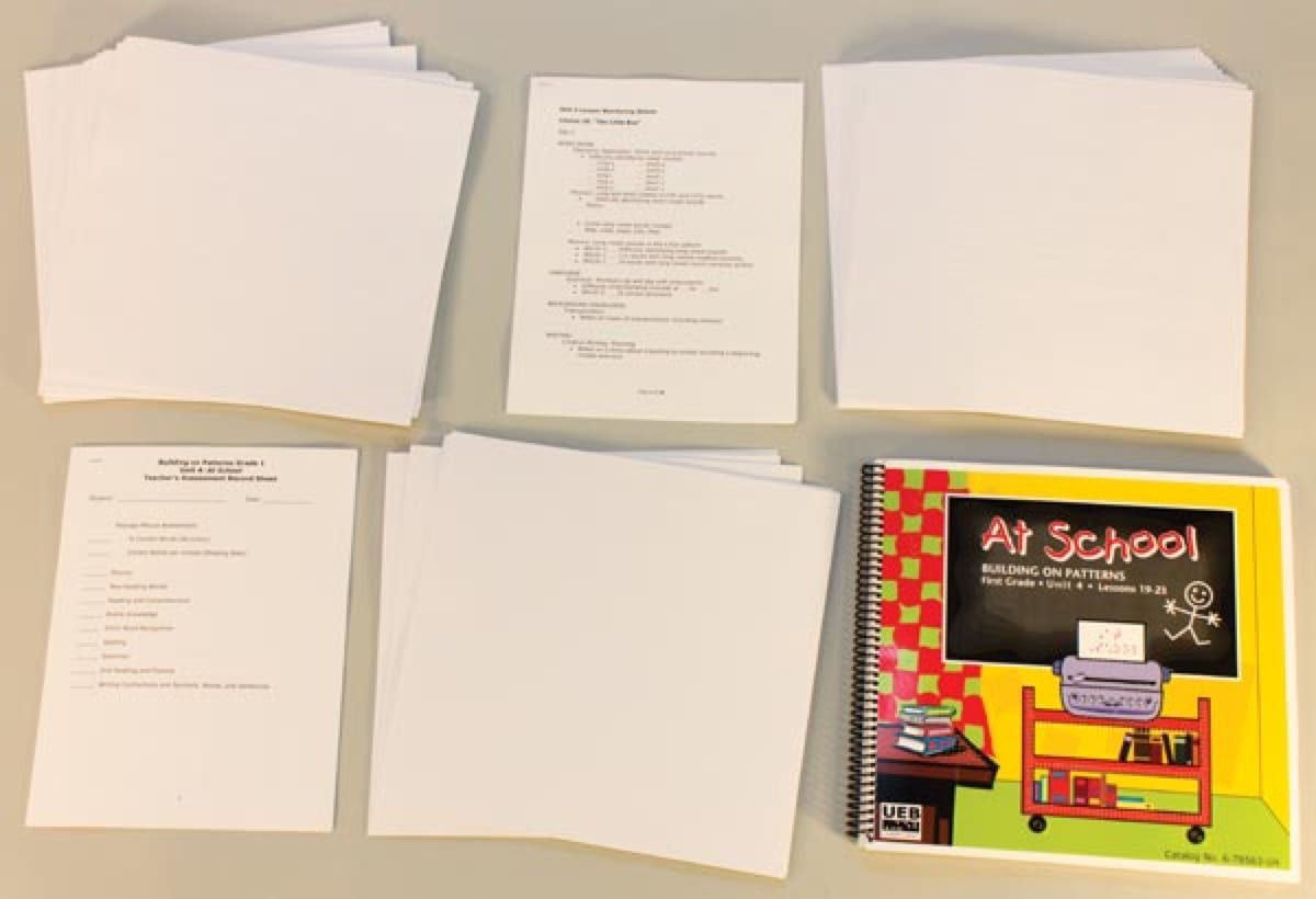 Building on Patterns: Primary Braille Literacy Program: First Grade: Unit 4 Student Kit - UEB