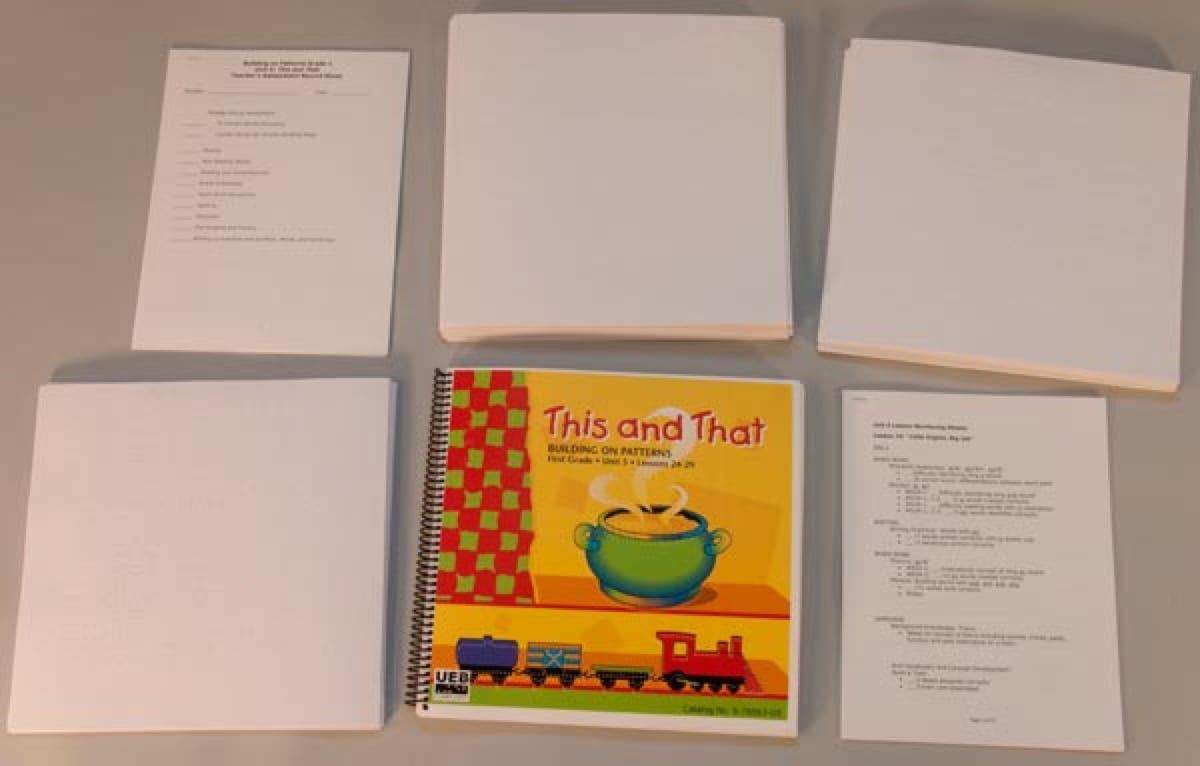 Building on Patterns: Primary Braille Literacy Program: First Grade: Unit 5 Student Kit - UEB