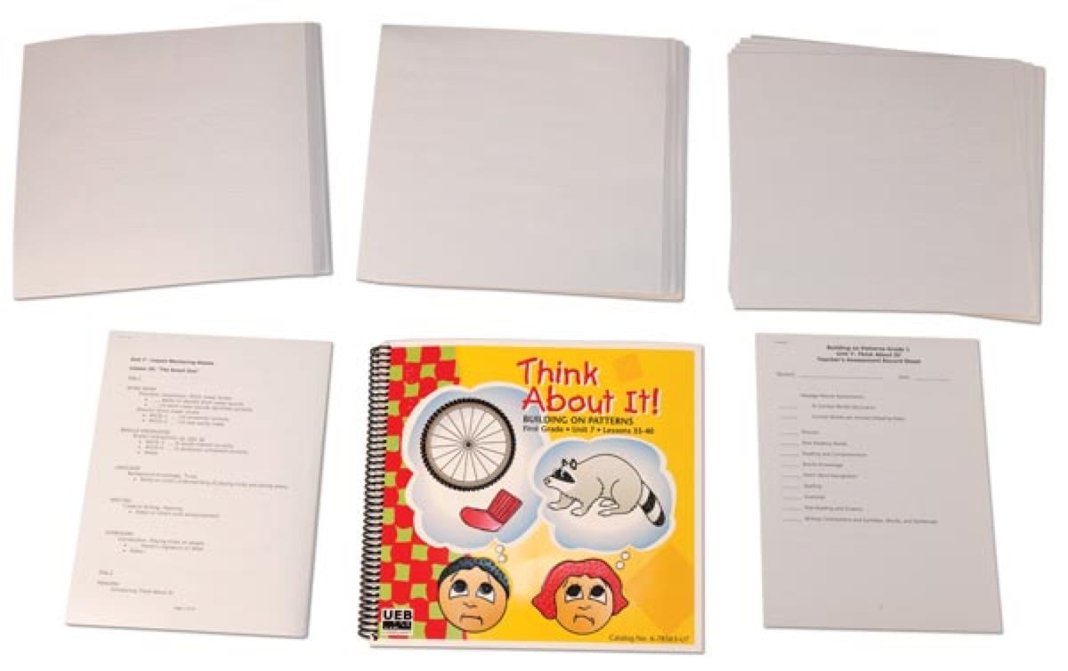 Building on Patterns: Primary Braille Literacy Program: First Grade: Unit 7 Student Kit - UEB