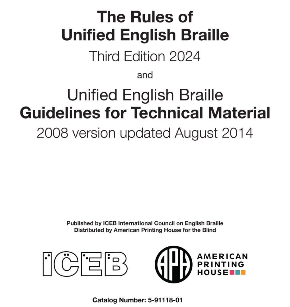 The Rules of Unified English Braille