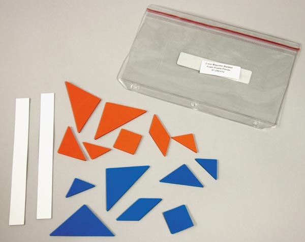 Tactile Tangrams: Foam Puzzles Pieces 2mm Magnet Backed