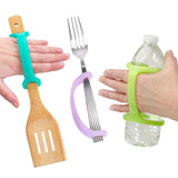 EaZyHold Kitchen 3-Pack - Grip Aid for Cooking, Eating and Drinking - Daily Living Silicone Adaptive Utensils Holder
