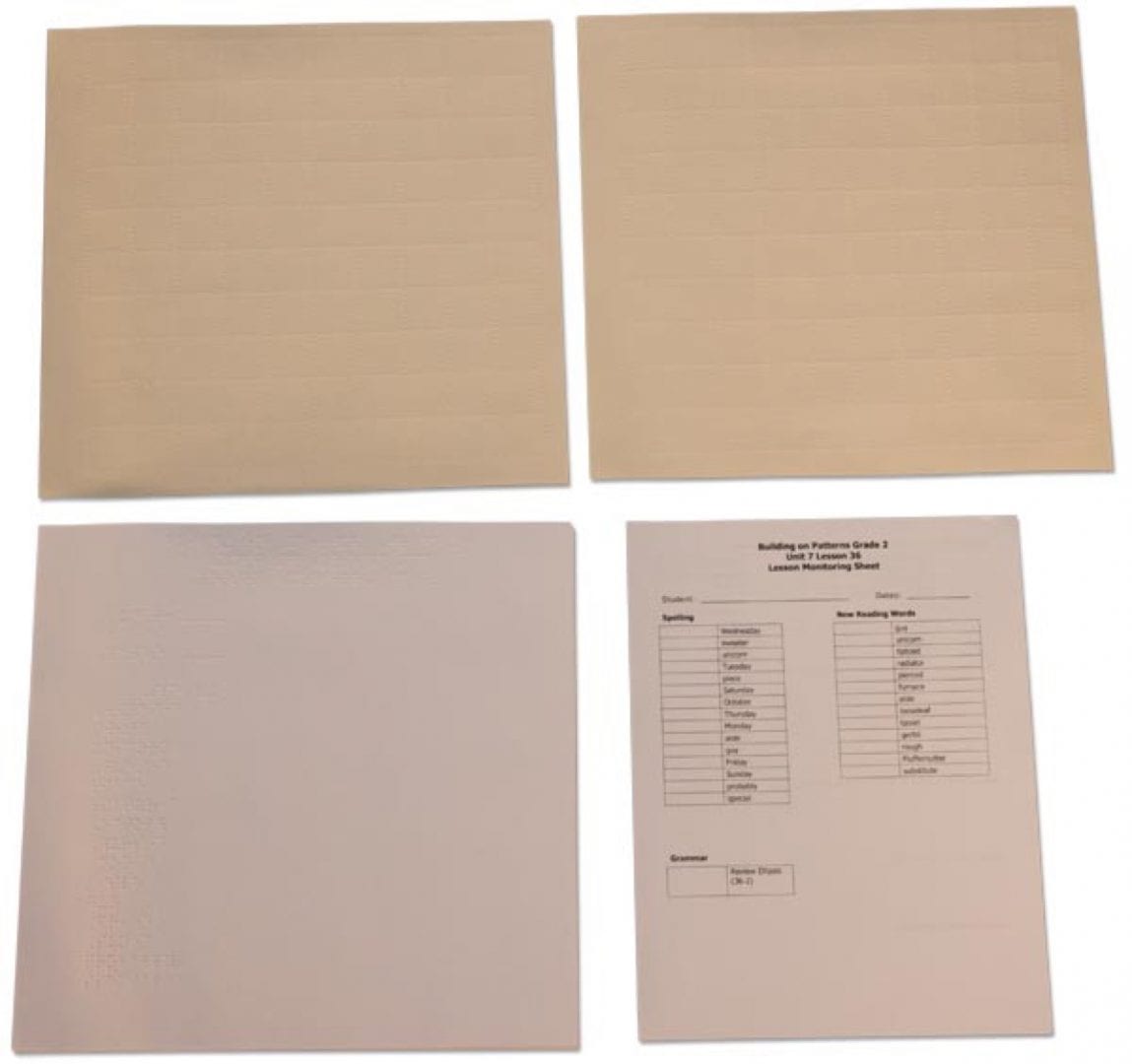 Building on Patterns: Primary Braille Literacy Program: Second Grade: Unit 7 Teacher's Consumable Packet