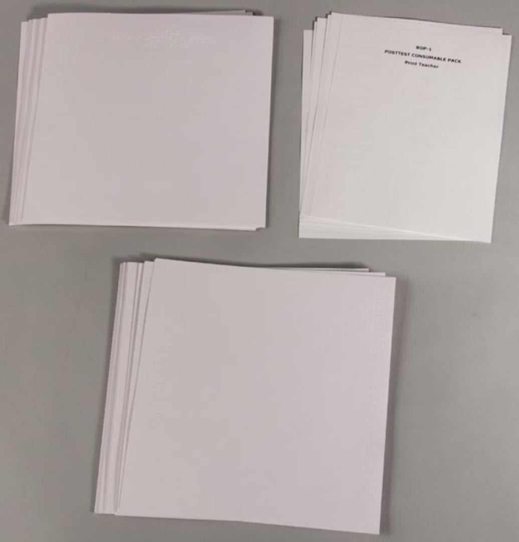 Building on Patterns: Primary Braille Literacy Program: First Grade: Posttest Consumable Set