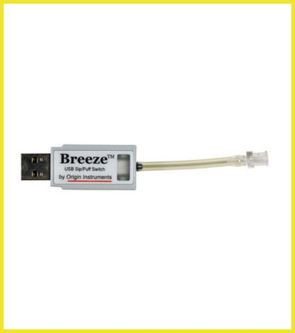 Breeze USB SipPuff Switch by Origin Instruments on a white background