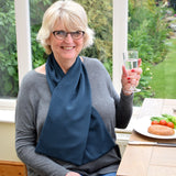 Protective Cross Scarf - Dark Blue