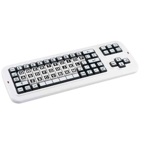 Clevy Contrast Keyboard QWERTY Uppercase - US-int high contrast keyboard