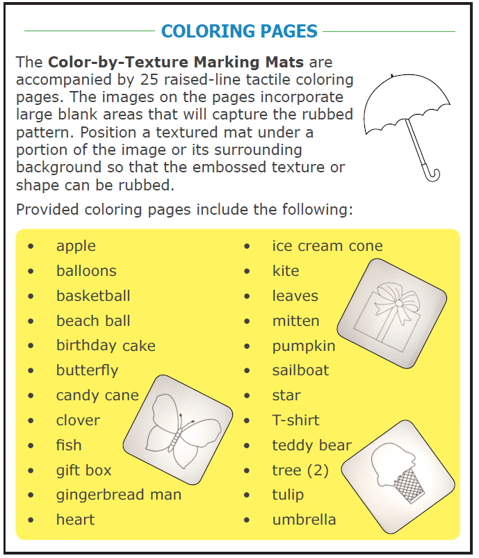 Raised-Line Coloring Pages Set