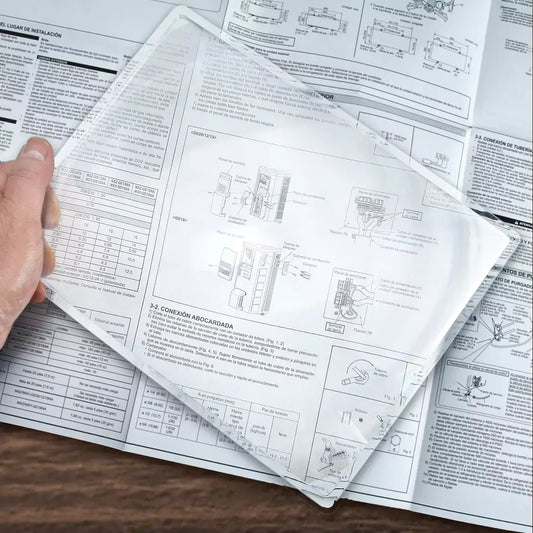 Full Page Rigid Frame Fresnel Magnifier