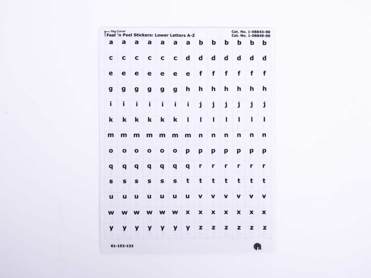 Feel 'n Peel Stickers: Braille-Print Alphabet Letters