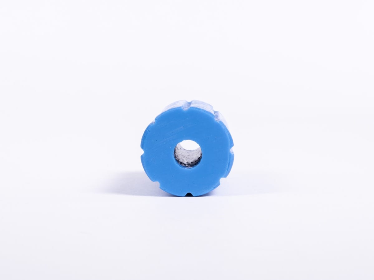 Giant Textured Beads: Smooth Blue Cylinder