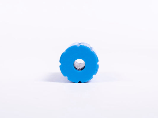 Giant Textured Beads: Smooth Blue Cylinder