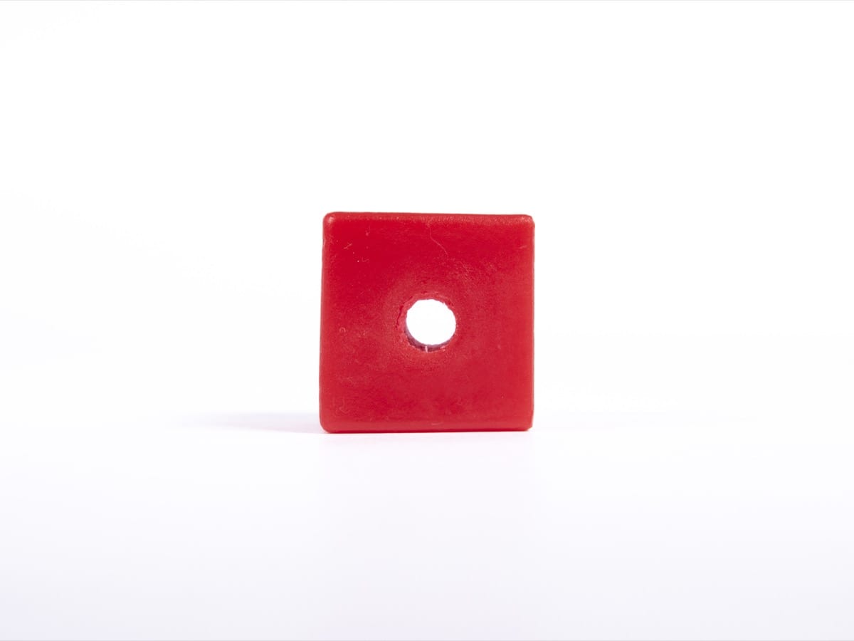 Giant Textured Beads: Smooth Red Cube