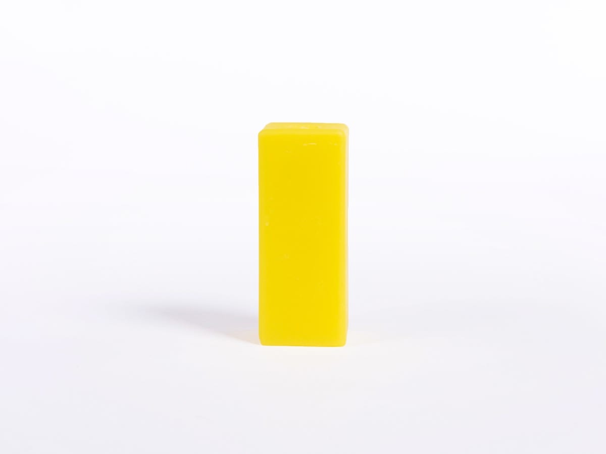 Giant Textured Beads: Smooth Yellow Rectangle